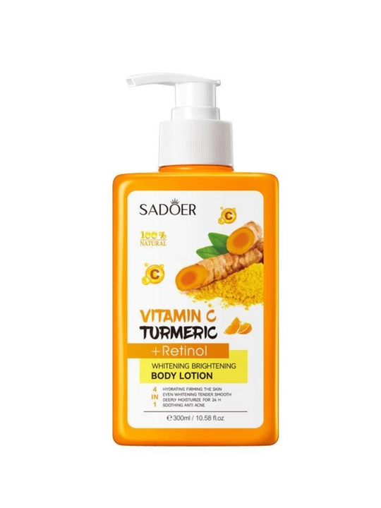 SADOER tana uchun C vitamini, kurkuma va retinol qo‘shilgan loson, 300 ml
