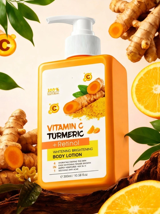 SADOER tana uchun C vitamini, kurkuma va retinol qo‘shilgan loson, 300 ml