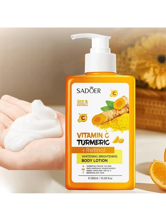 SADOER tana uchun C vitamini, kurkuma va retinol qo‘shilgan loson, 300 ml