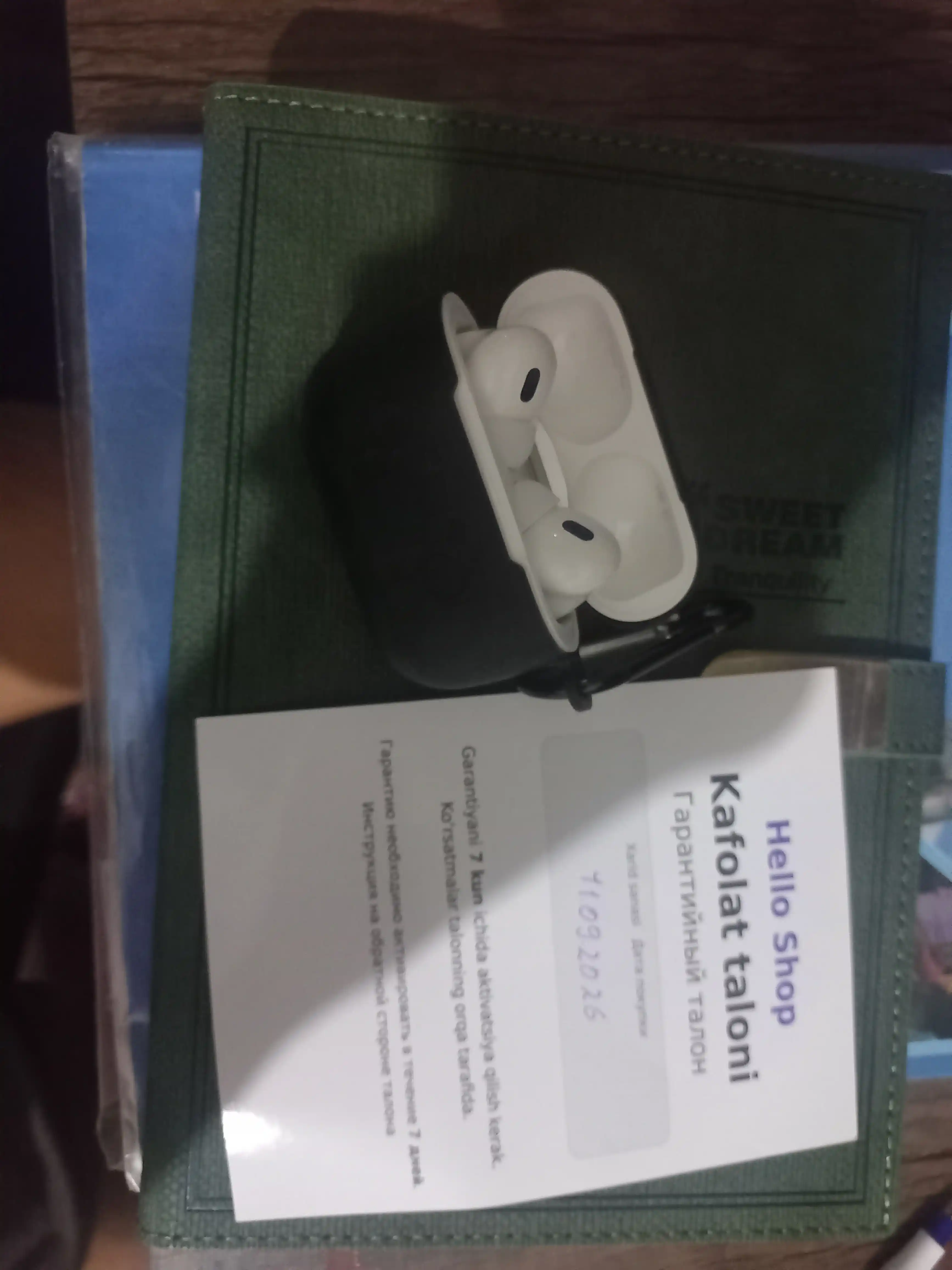 Simsiz quloqchinlar Pro 2 Premium, iPhone va Android uchun sensorli naushnik. Hello shop