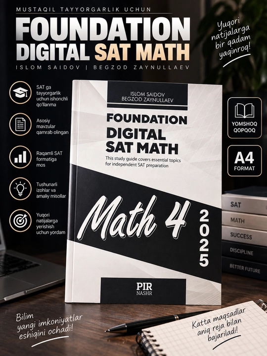 Foundation Digital SAT Math 4, Islom Saidov, Begzod Zaynullaev - 