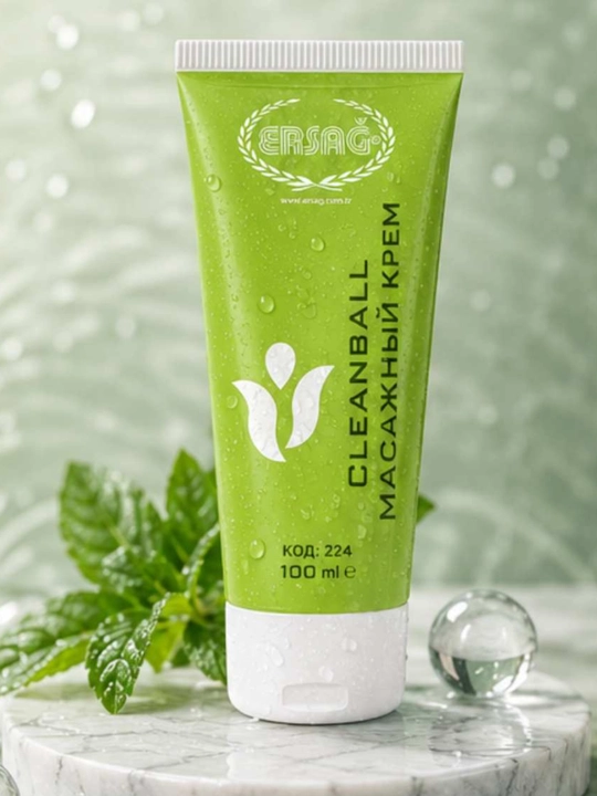 Массажный крем тела, спины, шеи ERSAG Cleanball, 100 мл