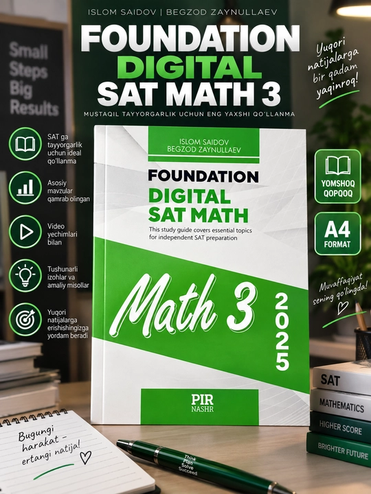 Foundation Digital SAT Math 3, Islom Saidov, Begzod Zaynullaev - 