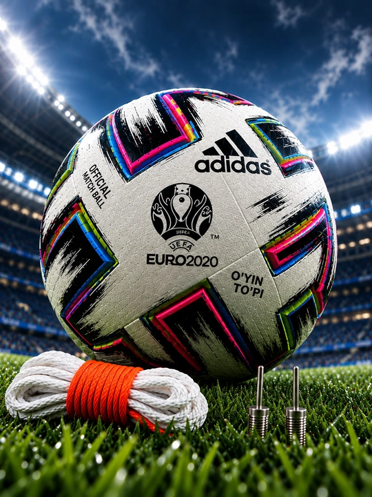Futbol to‘pi Adidas Uniforia UEFA Euro 2020, 5-o‘lcham, oq-multikolor