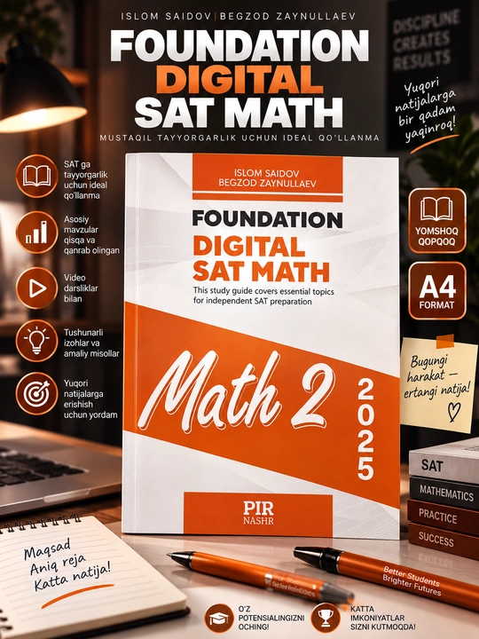 Foundation Digital SAT Math 2, Islom Saidov, Begzod Zaynullaev - 
