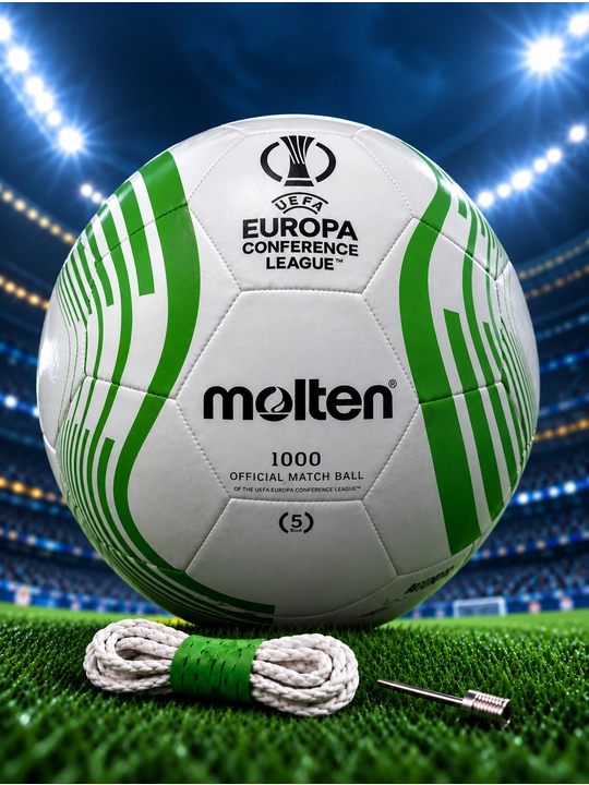 Futbol to‘pi Molten UEFA Europa Conference League, 5-o‘lcham, oq-yashil