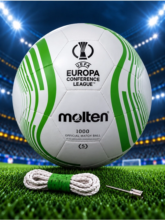 Futbol to‘pi Molten UEFA Europa Conference League, 5-o‘lcham, oq-yashil - 