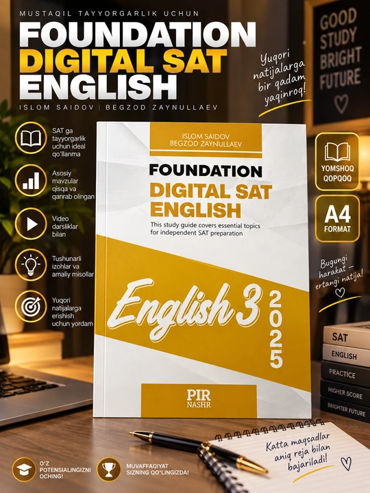Foundation Digital SAT English 3, Islom Saidov, Begzod Zaynullaev - 