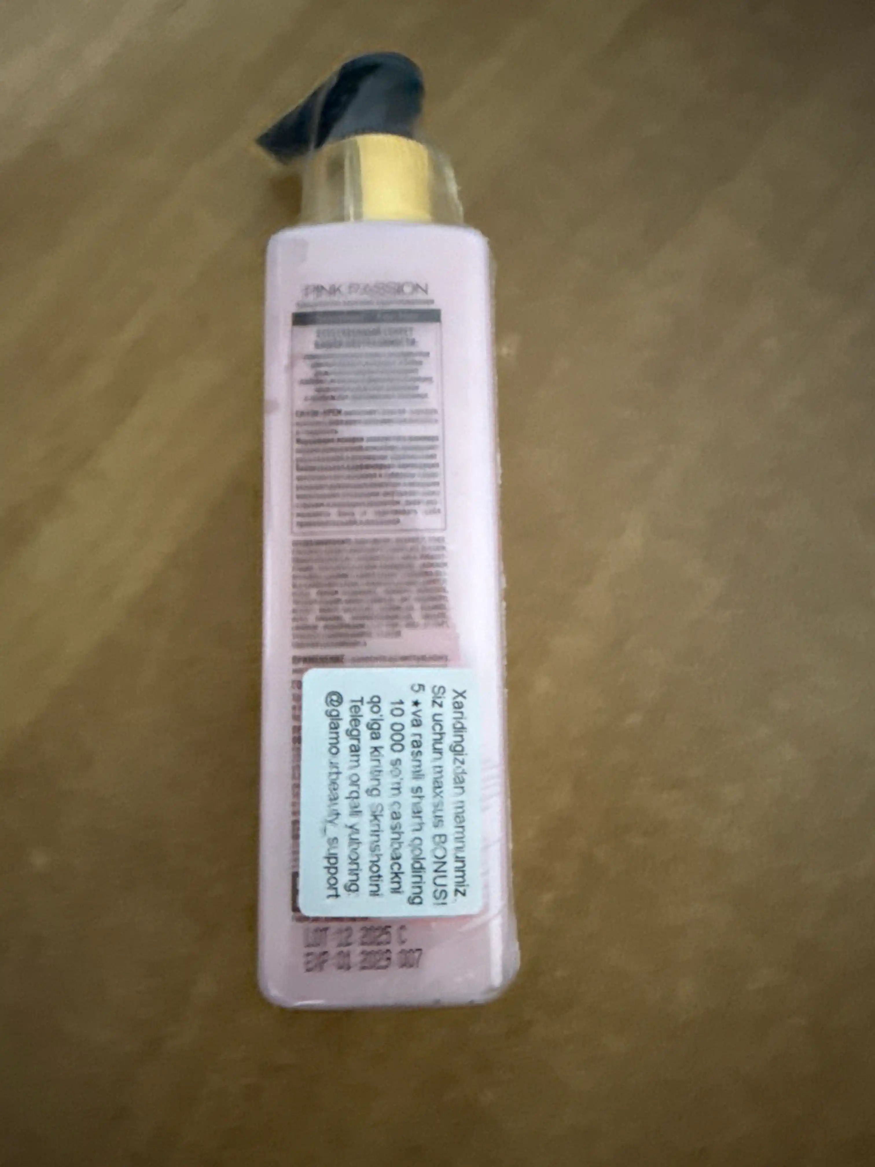 Pink Passion tana uchun kram parfyumeriyali krem, namlantiruvchi va yumshatuvchi, 190 ml