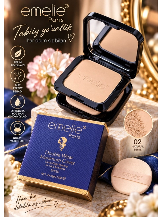 Emelie Paris 4 ta 1 da kosmetika to‘plami yuz va ko‘z makiyaji uchun