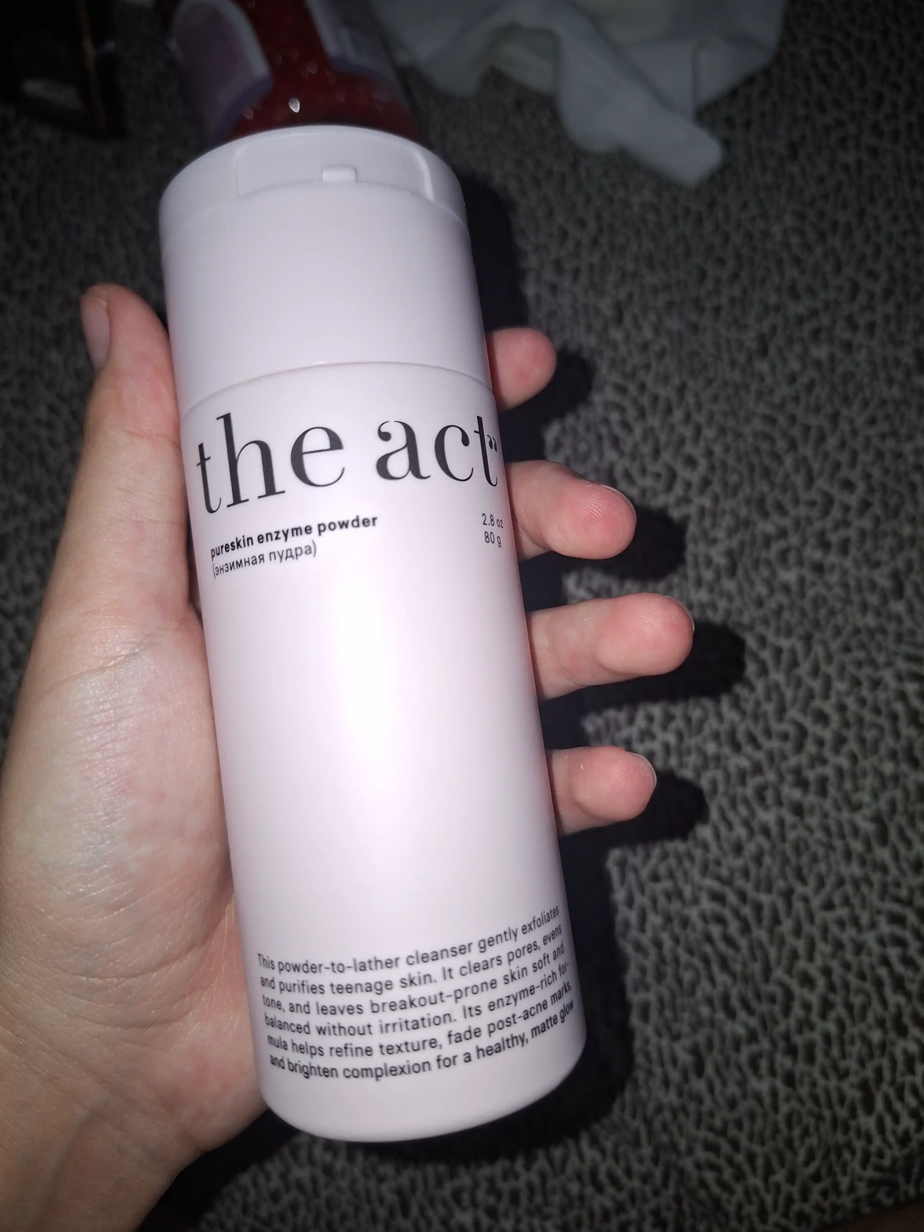 The Act yuz va tana uchun tozalovchi enzim kukuni, yuz yuvish uchun Pureskin, 80 g