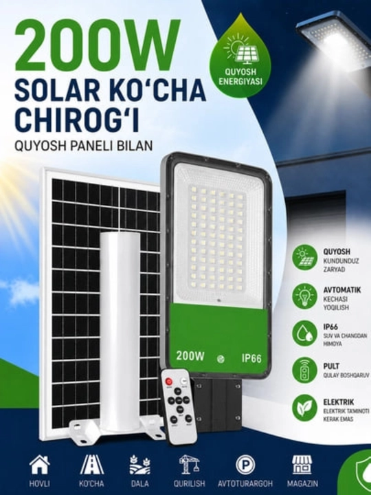 Солнечная панель Прожектор 200W MT-JD4 - 