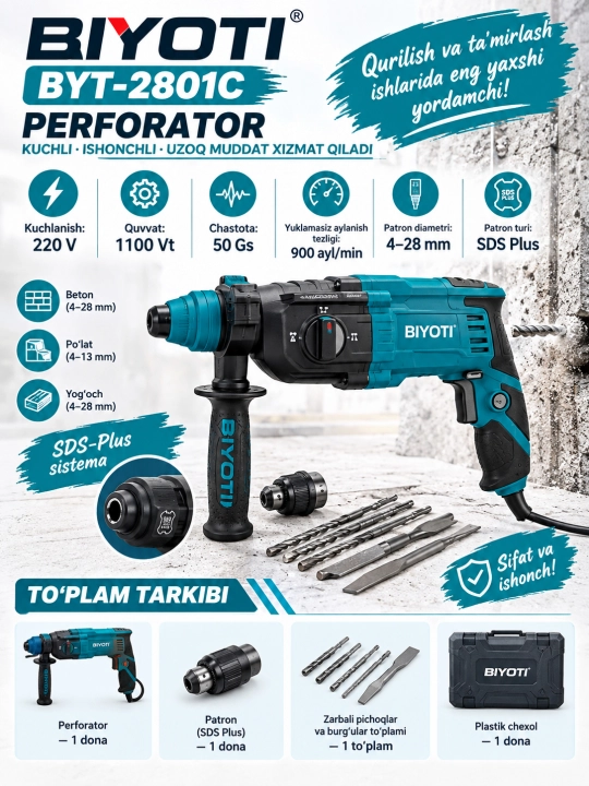 Perforator professionalni, Perforator, Perfarator, 28 mm, biyoti, - 