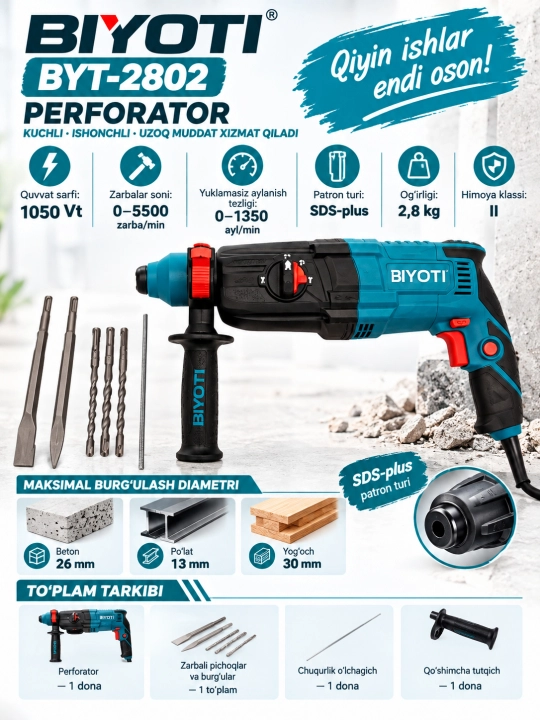 Perforator professionalni, Perforator, Perfarator, 28 mm, biyoti, - 
