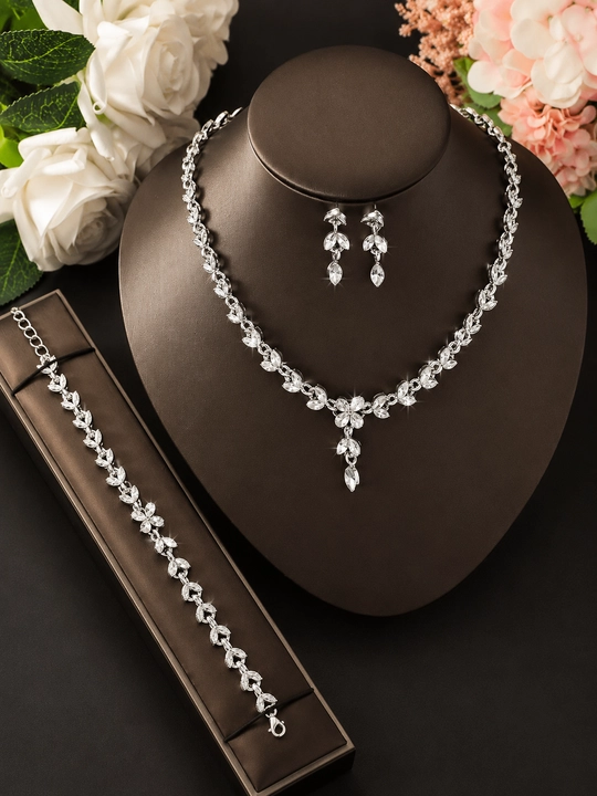 Marjon/choker taqinchoqlari to‘plami, bilaguzuk va ziraklar, to‘y, kundalik to‘plam - 