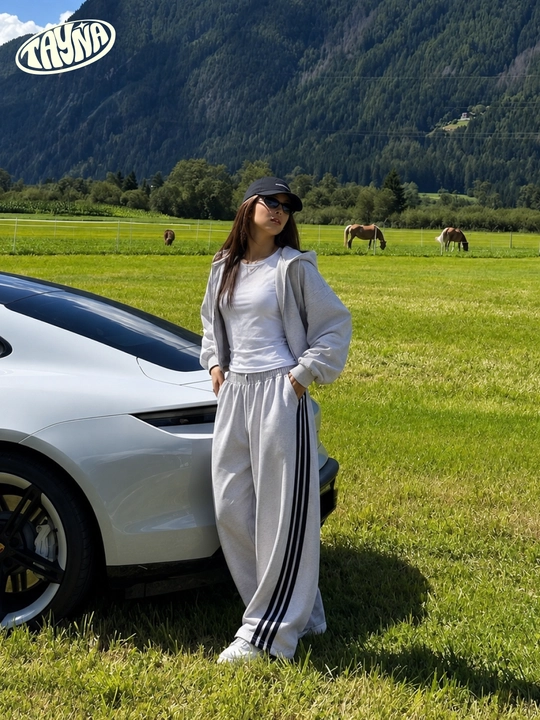 TAYNA ayollar katta o‘lchamli joggerlari, baggi joggerlari, keng, sport