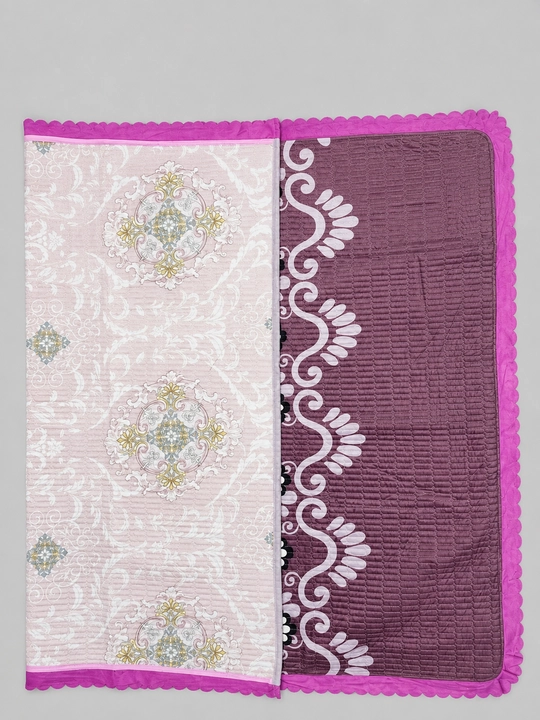 Velyur pokrival 145×220 sm — yumshoq, tegishga yoqimli, ichki tomonida maramor printli.