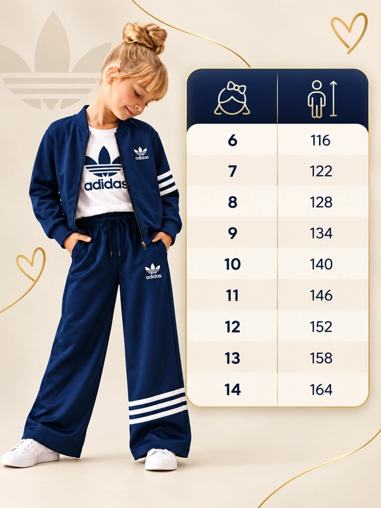 Спортивный костюм Adidas для девочек 3-ка, кофта футболка штаны, 6–14 лет