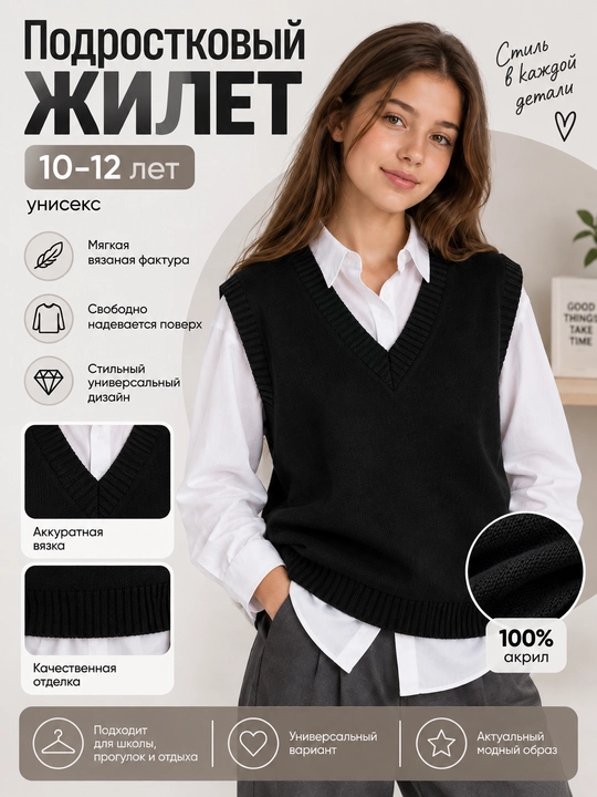 Кардиган, жилетка, жилетка детская, детские вещи, кардиган для девочек, безрукавка жилет - 