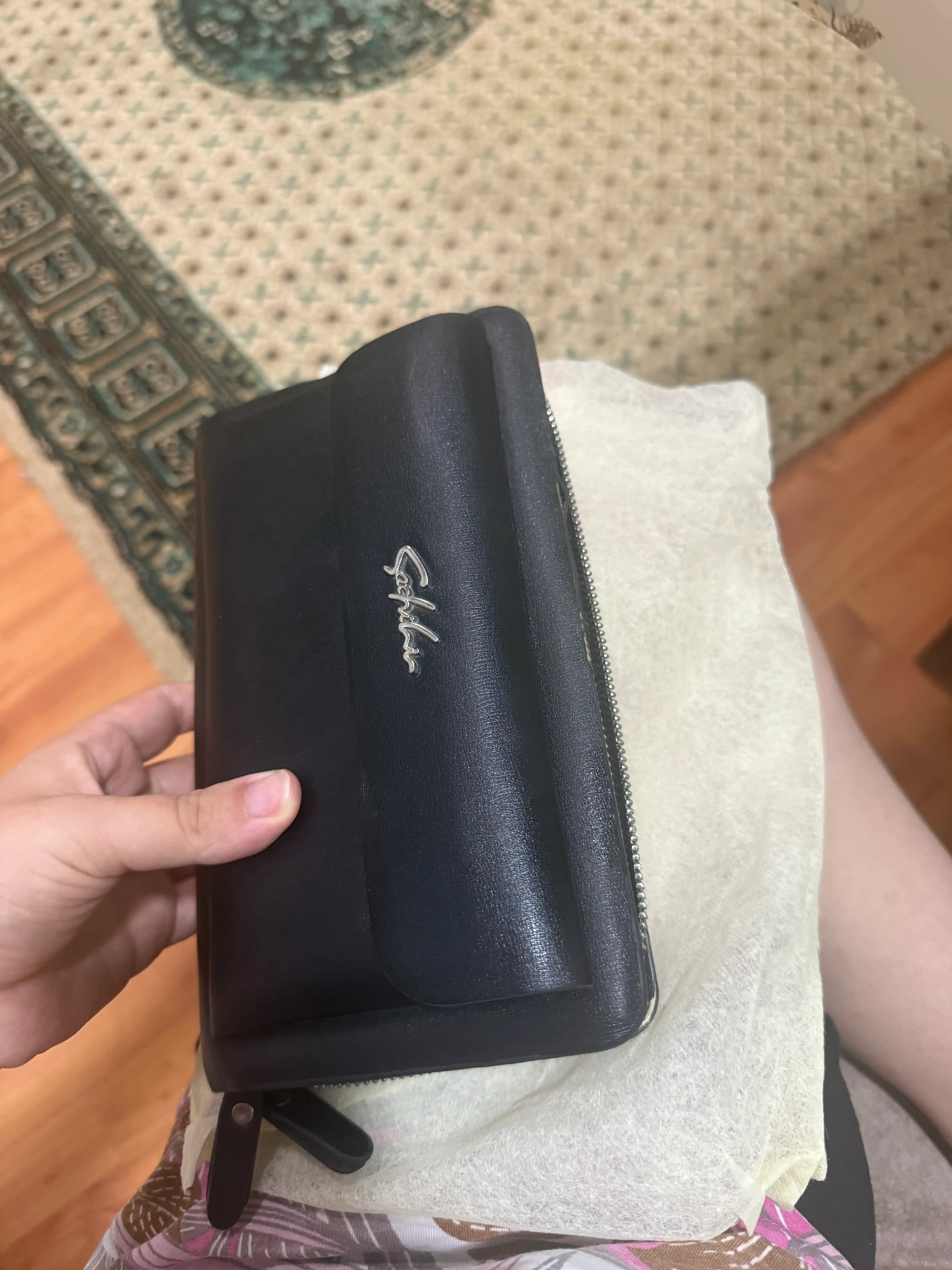 Suv o‘tkazmaydigan erkaklar hamyoni, portmone-klatch, erkaklar barsetkasi