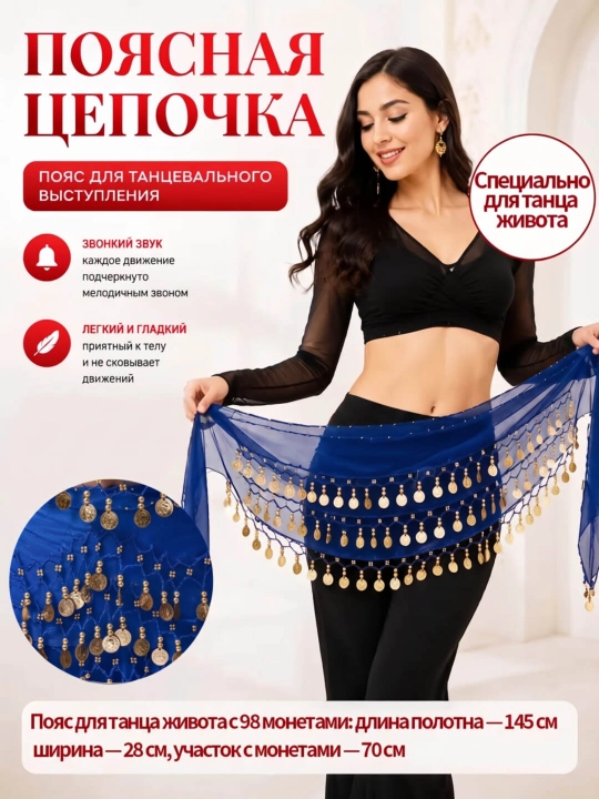 Пояс для восточных танцев с монетами, платок для танца живота belly dance