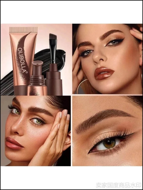 Тинт-краска для бровей Olibolla Peel-Off пленка, темно-коричневый, 6 мл
