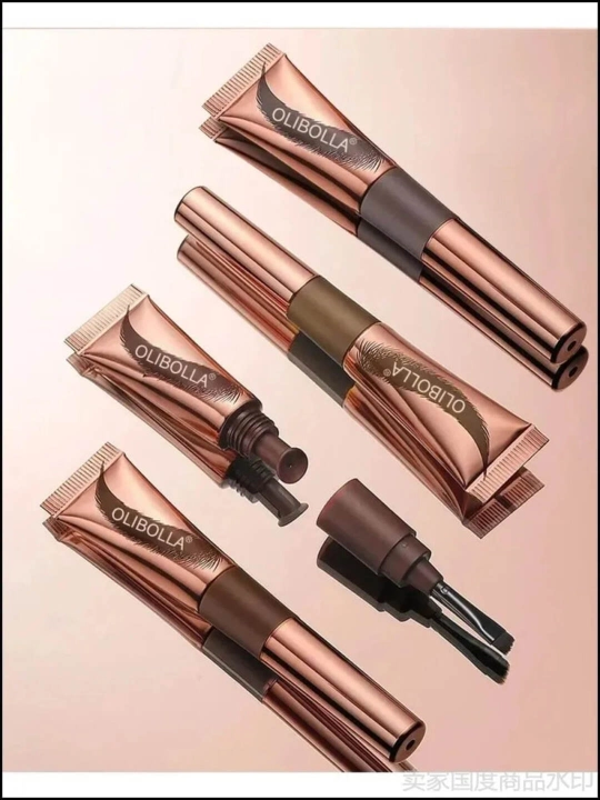 Тинт-краска для бровей Olibolla Peel-Off пленка, темно-коричневый, 6 мл - 