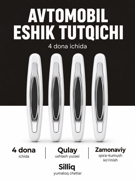 Avtomobil eshiklari uchun himoya rezinkasi 4 dona to'plam - 