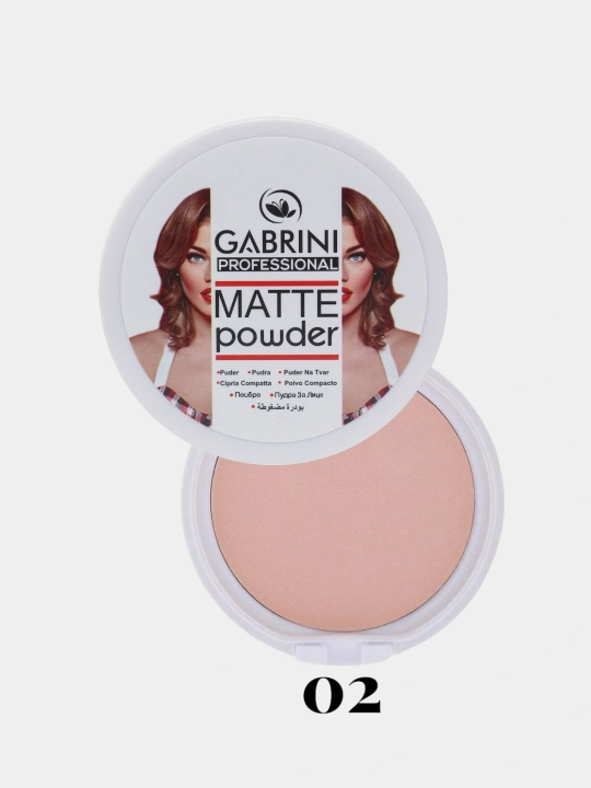 Пудра для лица Gabrini Matte Powder, матовая пудра, водостойкая, 12 г