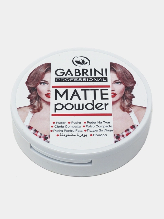 Pudra, yuz uchun upa Gabrini Matte Powder, suvga chidamli, matlashtiruvchi, 12 g