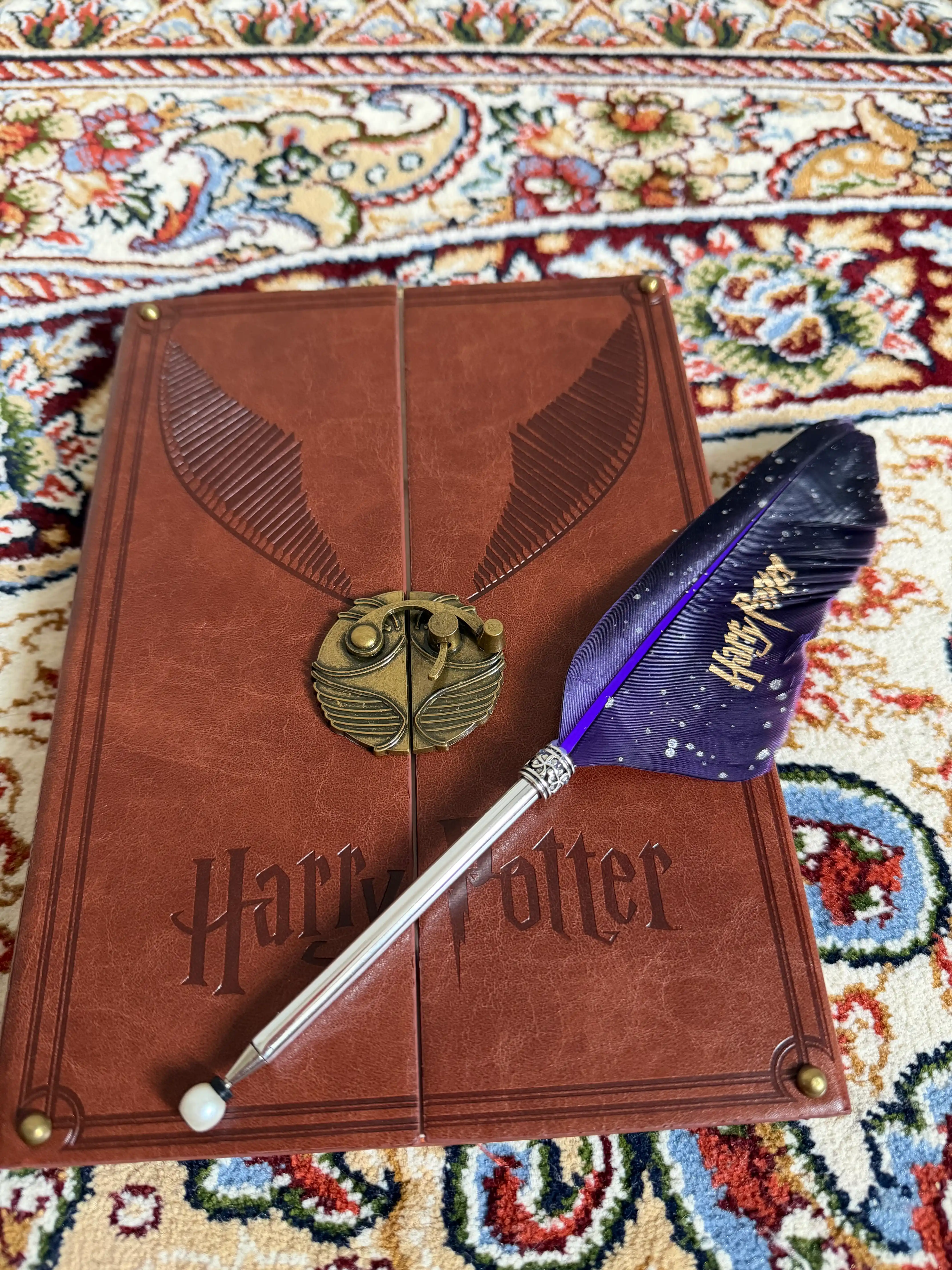 Harry Potter Premium Bloknot — Golden Snitch dizaynli vintage kundalik va sovg‘a daftari