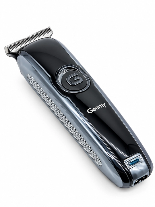 Триммер Geemy GM-6050 — мужская машинка для волос и бороды, 3 насадки, USB-зарядка