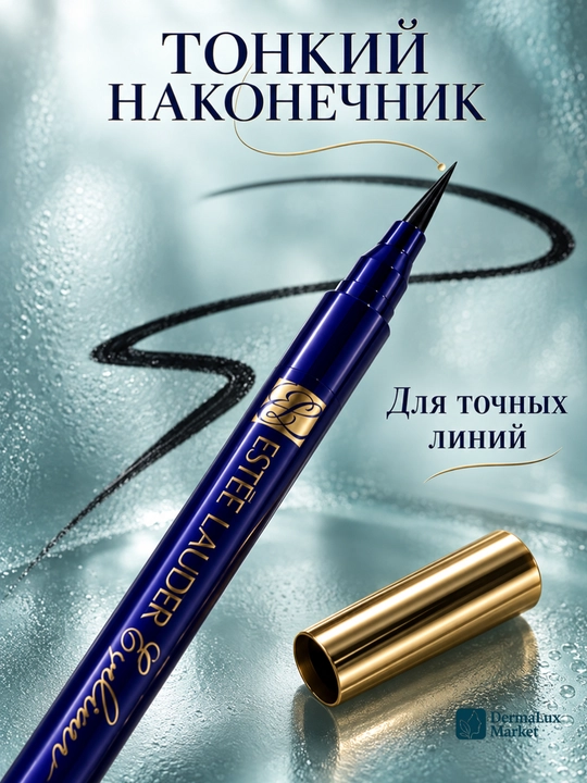 Чёрная подводка для глаз Estée Lauder Eyeliner, лайнер-фломастер с тонким наконечником