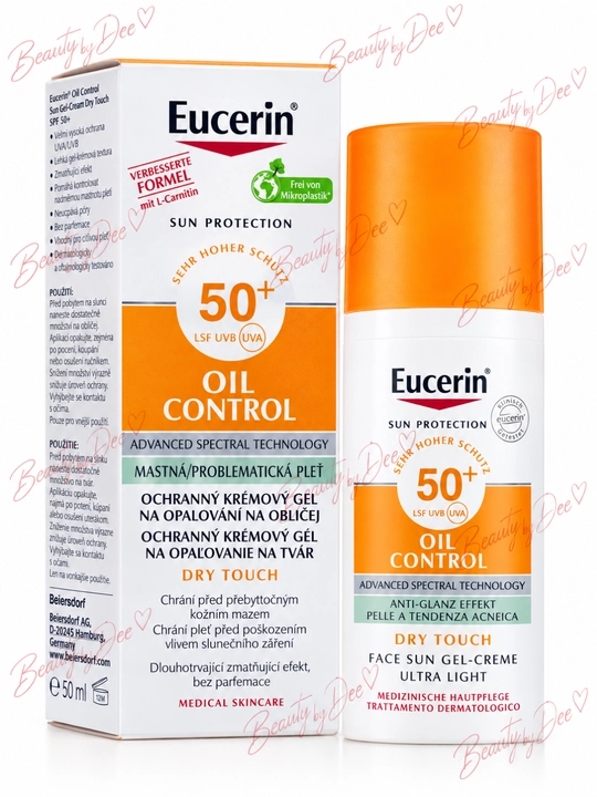 Eucerin Oil Control Sun Fluid SPF 50+ yog‘lanishga qarshi quyoshdan himoyalovchi gel-krem