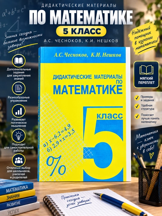 Matematika fanidan didaktik materiallar. 5-sinf, A. S. Chesnokov, K. I. Neshkov - 