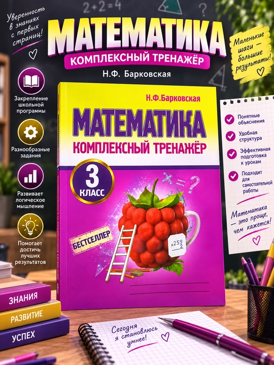 Matematika. Kompleks trenajyor. 3-sinf, N. F. Barkovskaya - 