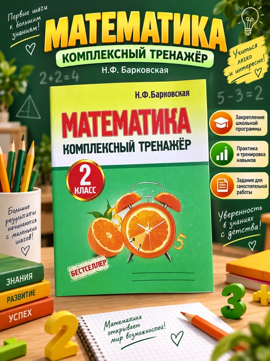 Matematika. Kompleks trenajyor. 2-sinf, N. F. Barkovskaya - 
