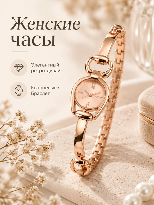 Женские наручные часы, кварцевые, металлический браслет, элегантный дизайн, подарок - 