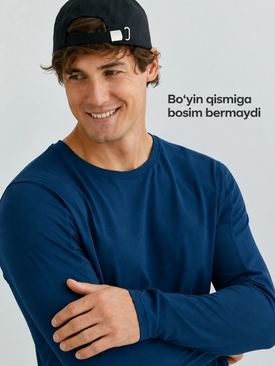 Мужской лонгслив, размеры M–3XL