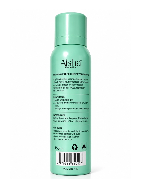Aisha Cosmetics quruq shampun-sprey, hajm berish uchun, 150 ml