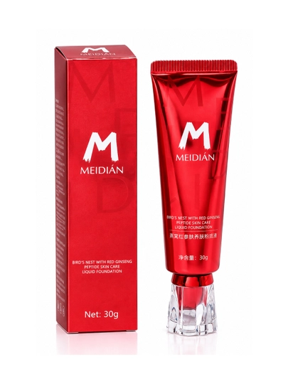 MEIDIÁN tonal krem, qizil jenshen va peptidli, 30 g + tush sovg‘a