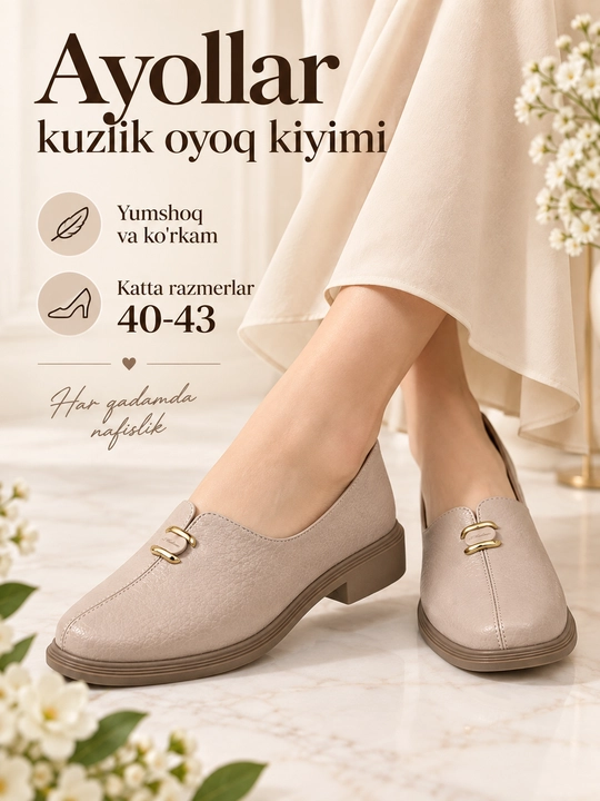 Ayollar oyoq kiyimi, katta olcham 40-43, Lofer, tufli, kuzlik tufli - 