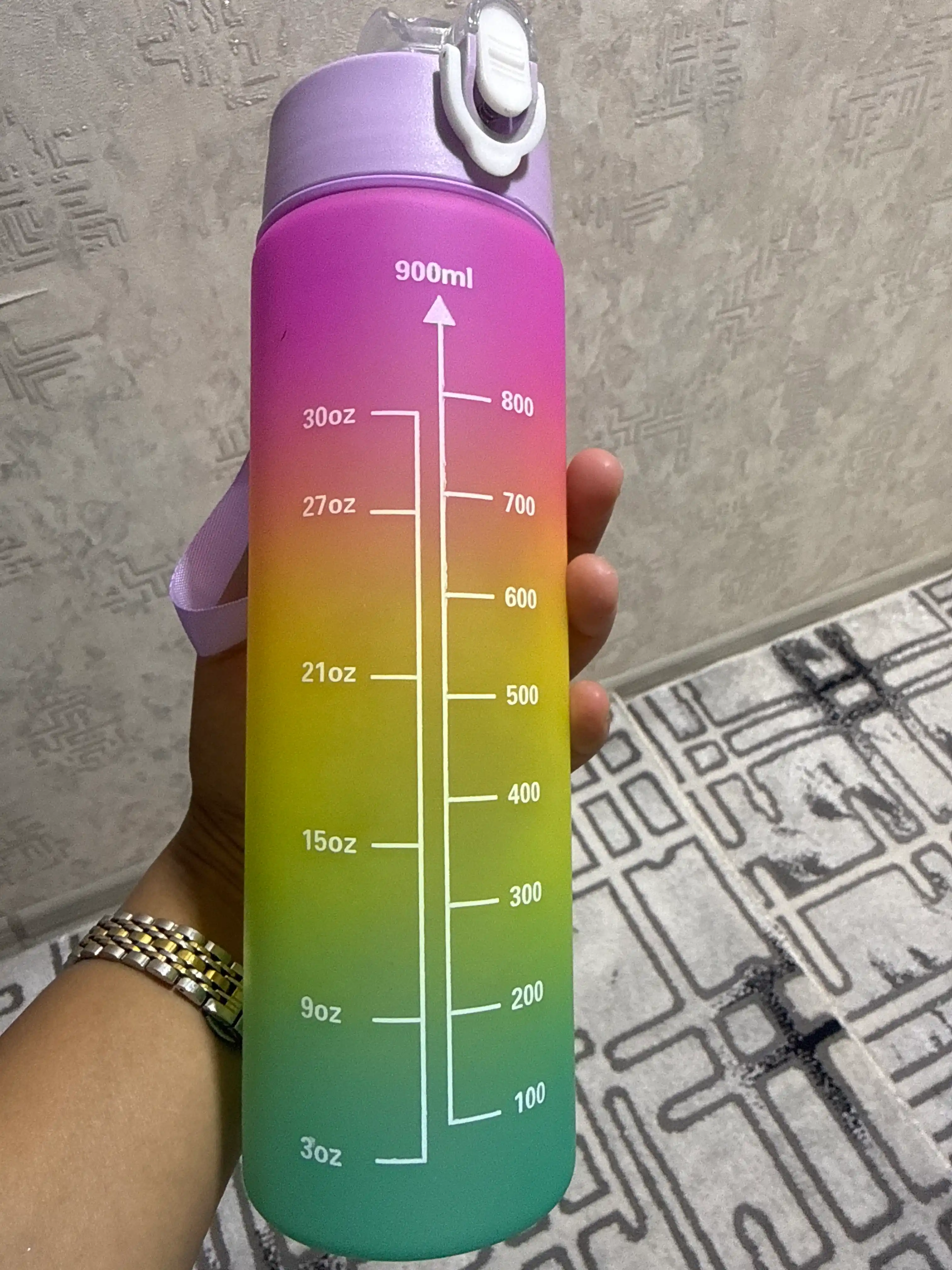 Suv uchun idish, naychali, sport, sayr, maktab uchun butilkalar, 900 ml