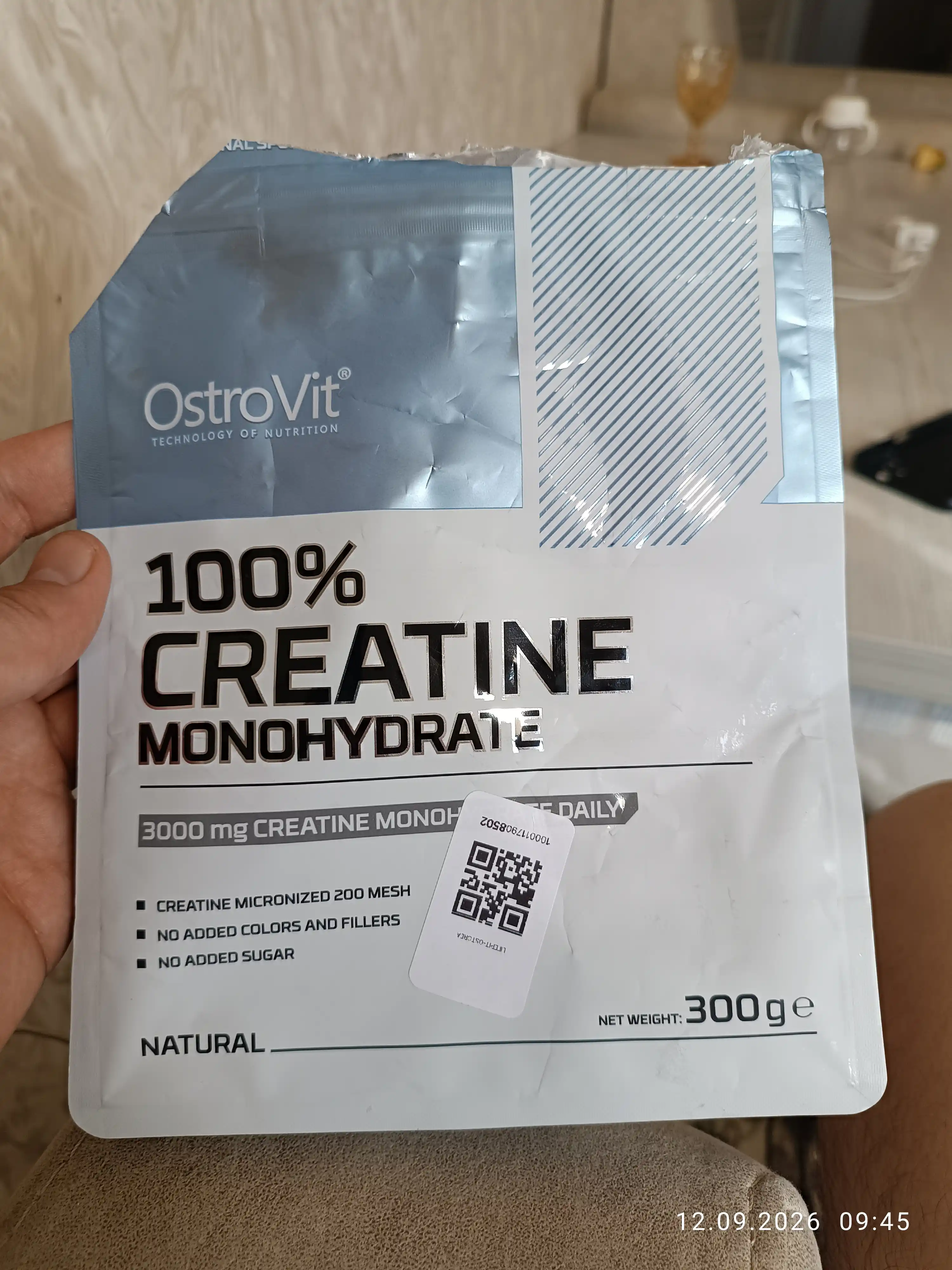 OstroVit Creatine monohydrate, креатин моногидрат порошок 300 гр