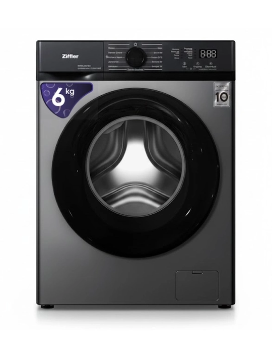 Стиральная машина Ziffler 6 кг, экономичная,  BLDC Inverter, Steam Wash, 1200 об/мин