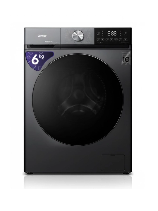 Стиральная машина Ziffler 6 кг, экономичная,  BLDC Inverter, Steam Wash, 1200 об/мин