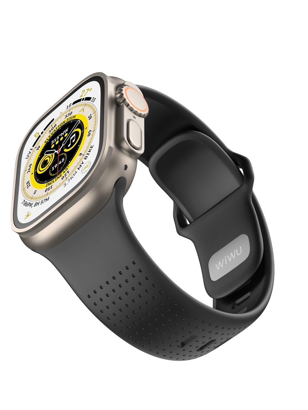 Apple Watch uchun remeshok 44/45/46/49 mm WiWU WI-WB201, silikon, nafas oluvchi