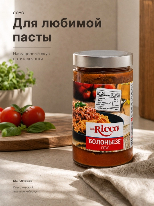 Соусы Mr.Ricco: Для бургеров, Чесночный, Грибной, Тар-Тар, Цезарь, Сырный, Терияки, 210 г