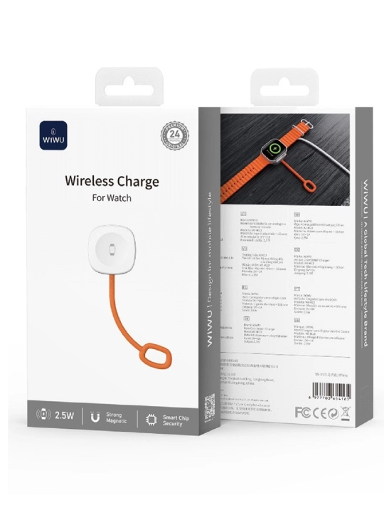 Apple Watch uchun simsiz zaryadlovchi WiWU WI-W423, magnitli, 2,5 Vt