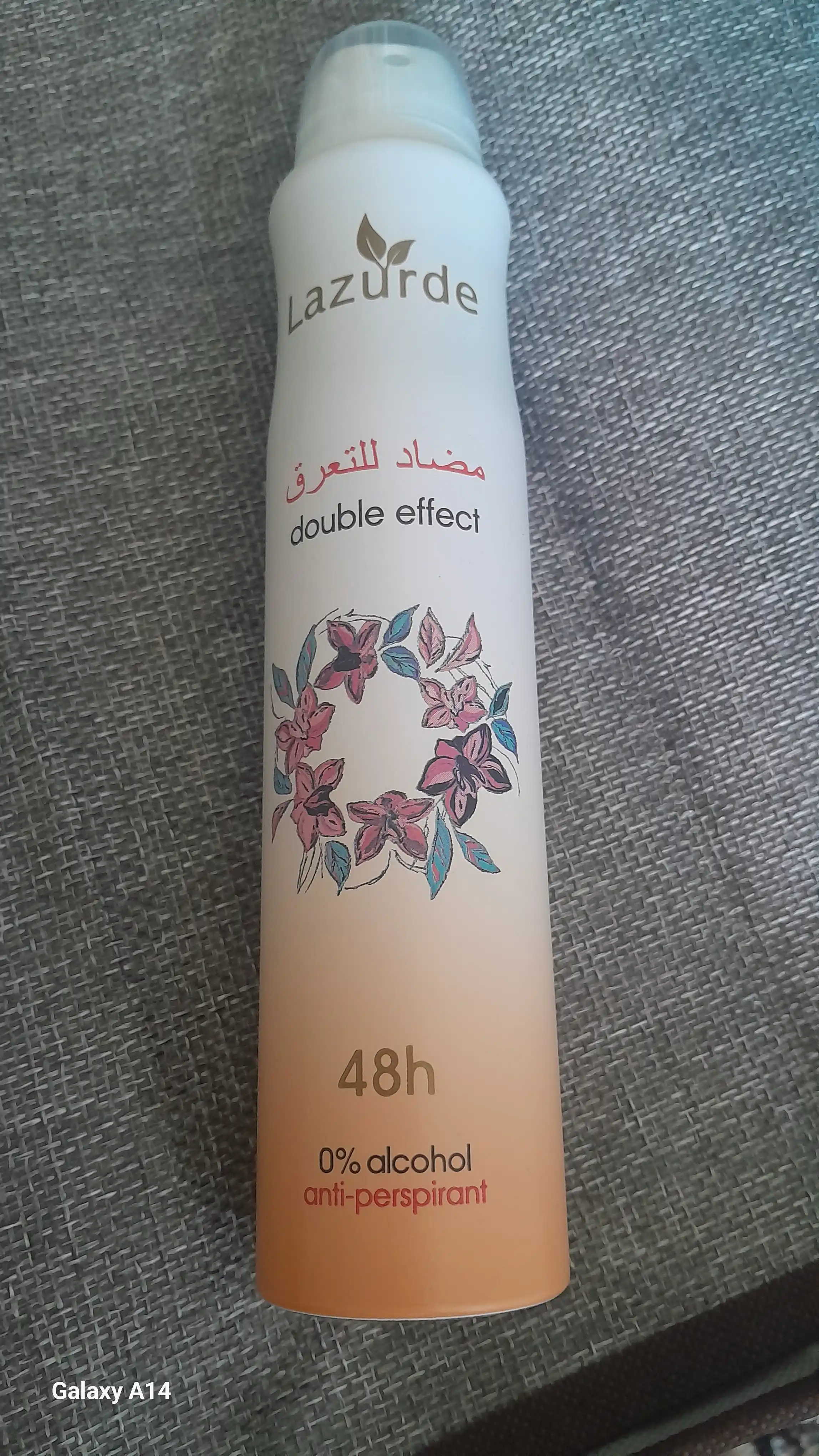 Lazurde 48H ayollar uchun dezodorant-antiperspirant spreyi, 0% spirt